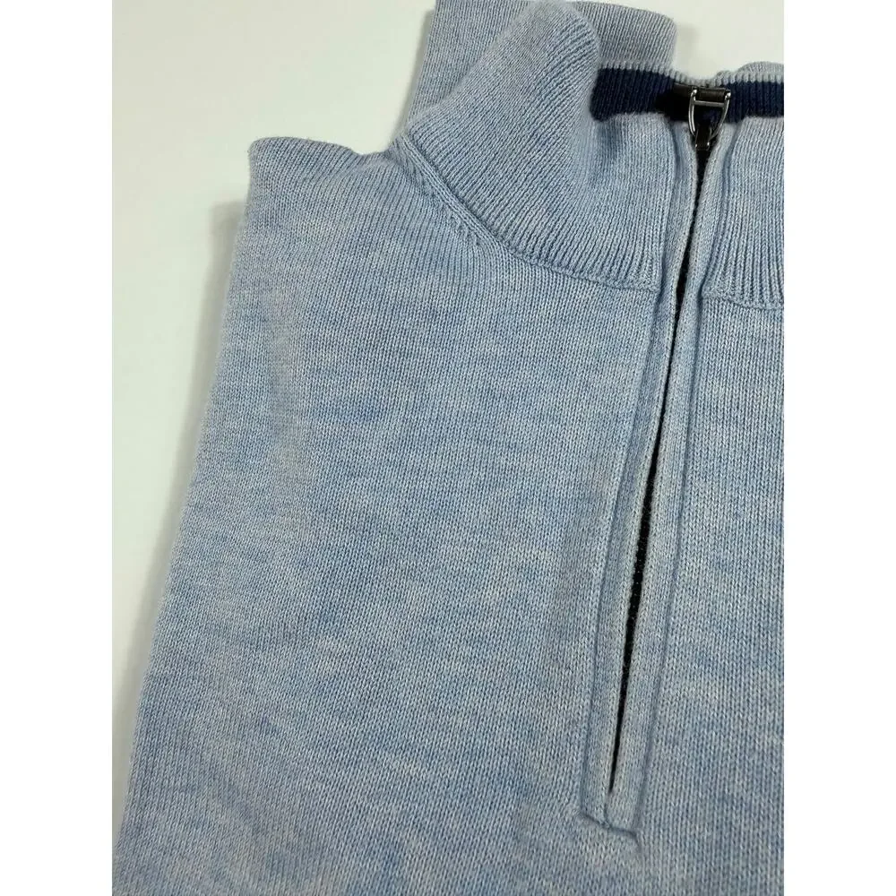 Vineyard Vines Boys Cotton Boathouse Quarter Zip Sweater Blue Size 16 (Large)